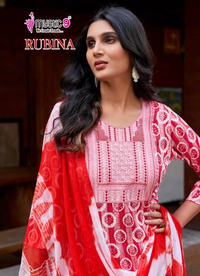 RUBINA VOL 7 BY MYSTIC 9 DESIGNER EMBROIDERY SALWAR SUIT WHOLESALER IN INDIA